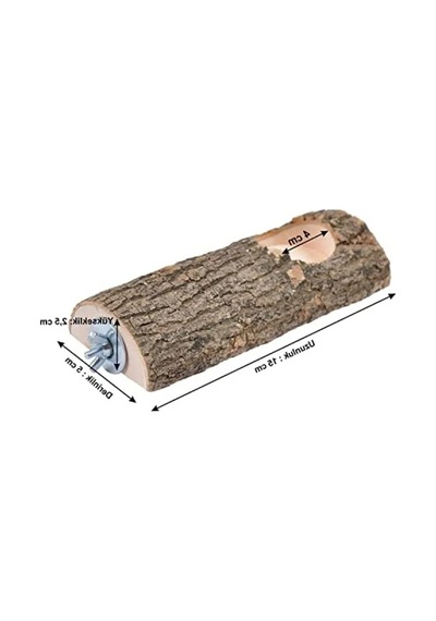 Doğal Ağaç Kuş Tüneği Ve Yemlik 15 Cm