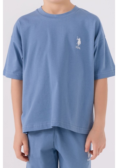 U.S. Polo Assn. Erkek Çocuk Mavi Bermuda Takım Us1779-c-v11 Mavi