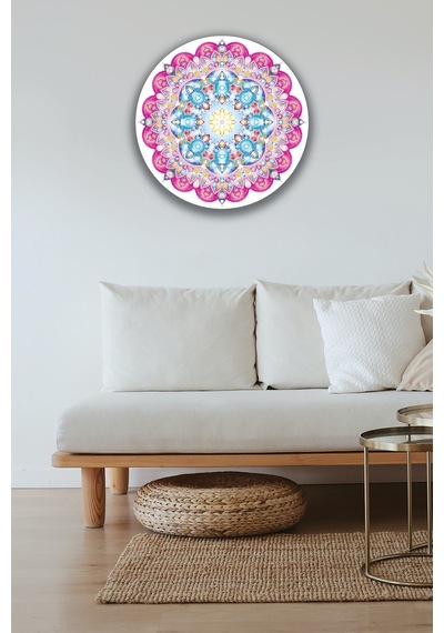 Mandala Desenli Ahşap Tablo Modeli, Ev, Oturma Odası, Salon, Ofis Şık Duvar Dekorasyonu