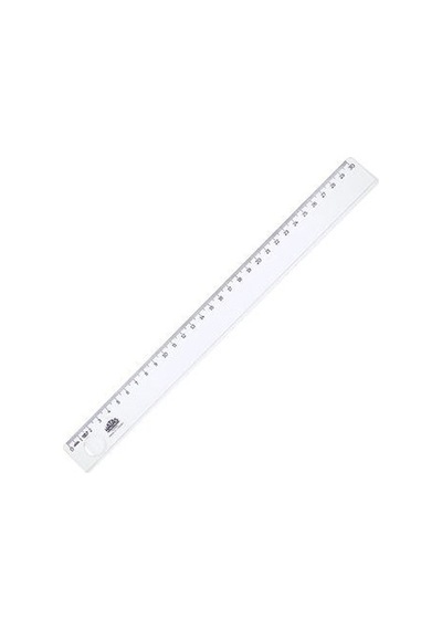 Hatas Plastik Cetvel 30 Cm Mercekli Eko 0143 Şeffaf