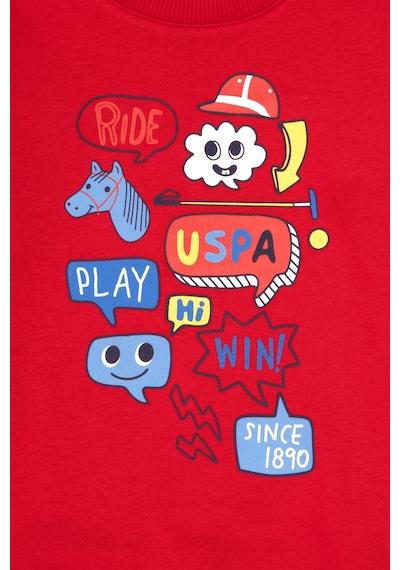 U.s. Polo Assn. Erkek Çocuk Kırmızı Sweatshirt 50316519-vr171 Basıc Kırmızı
