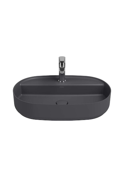 Isvea Infinity Batarya Delikli Tezgah Üzeri Lavabo 60CM Antrasit