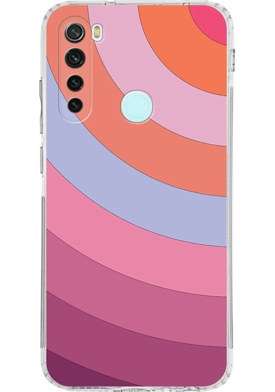 Xiaomi Redmi Note 8 Kamera Korumalı Kapak Renk Cümbüşü Tasarımlı Şeffaf Kılıf