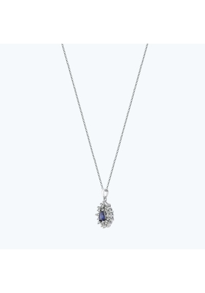 Altınbaş Pırlanta Safir Damla Kolye Erm986s-14k