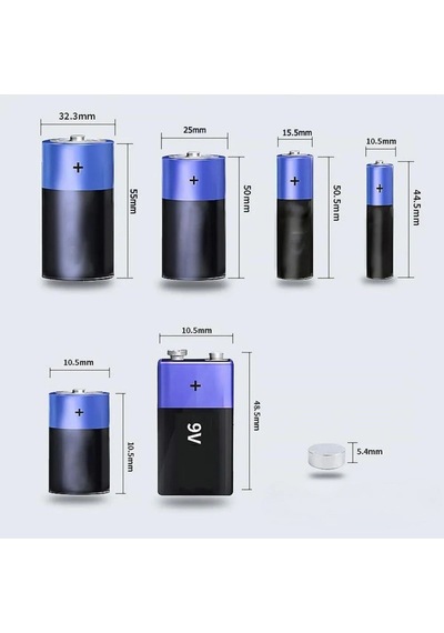 Bay Evrensel Dijital Pil Test Cihazı Aa, Aaa, C, D, N, 9v Ve Düğme Pil Uyumlu Mini Pil Kapasite &amp Seviye Öl