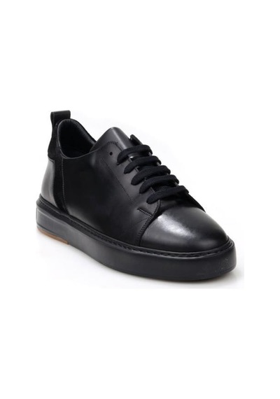 Saılors 25k-141 Hakiki Deri Erkek Sneakers & Spor Ayakkabı Siyah