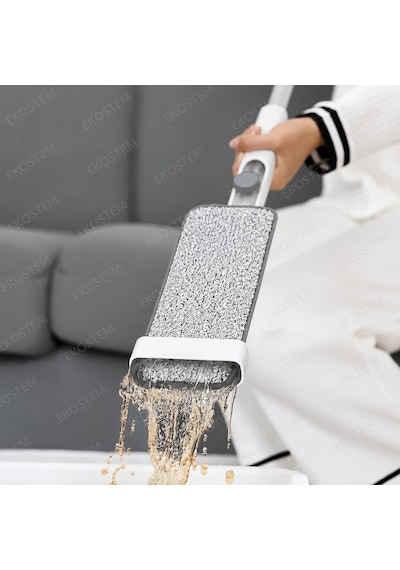 Kendinden Sıkmalı Kendini Temizleyen Mikrofiber Mop Su Hazneli Yer Mopu Fayans Duvar Yüzey Temizlik