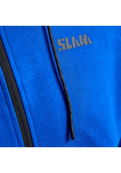 Slam Slam Logo Fz Hoodie Erkek Mavi Sweatshirt W11 Mavi