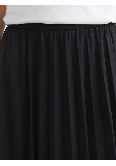 Lcw Modest Siyah Beli Lastikli Krep Pileli Etek