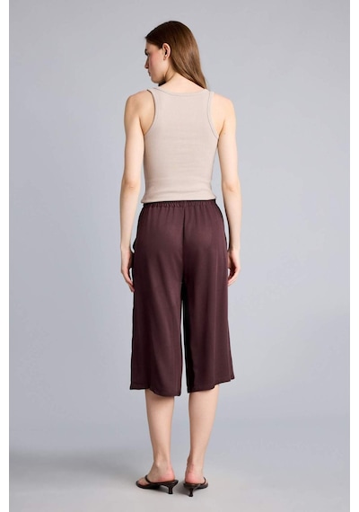 Defacto Yüksek Bel Crop Fit Kahverengi Belmando Kapri I6798az26smbn340 Kahve-bn340