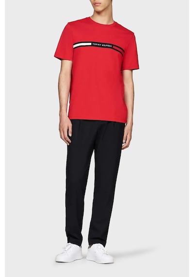Tommy Hilfiger Erkek T Shirt Mw0mw36498 Xld Kırmızı Kırmızı