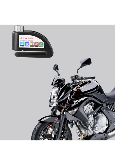 Bluetooth Hoparlör Ve 110 Db Alarmlı 6 Mm Disk Kilidi Seti Motosiklet Ve Bisiklet İçin