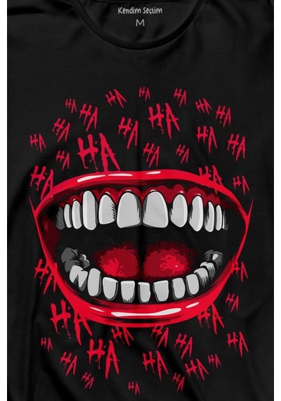 Suicide Squad Ha Ha Ha Kahkaha Gülücük Gülme Uzun Kollu Tişört Baskılı T-shirt 001