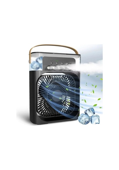 Taşınabilir 3 Farklı Mod Ayarlı 7 Farklı Led Işıklı Sulu Soğutmalı Taşınabilir Masaüstü Usb Fan Vantilatör 5570