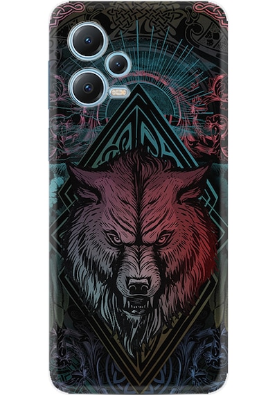 Xiaomi Redmi Note 12 5G Kılıf Silikon Desen Özel Seri Wolf 1658