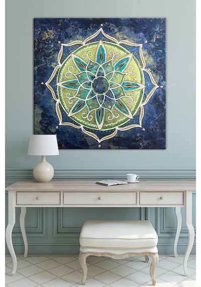 Yaşam Çiçeği Kutsal Geometri Kanvas Tablo 30 x 30