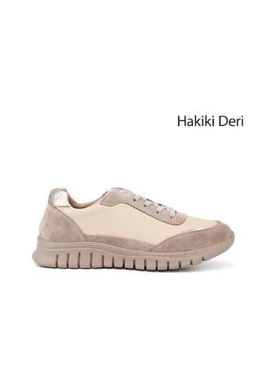 Gönderi(R) Gönderi R Kadın Bej Lastik Bağcıklı Hakiki Deri Sneaker Ddza83742560