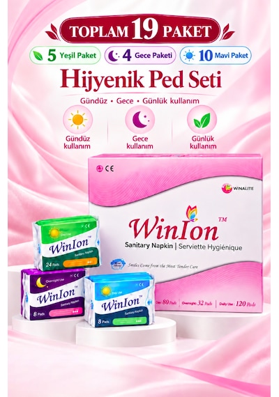 Winalite Winlon Negatif İyonlu Ped Karma Set 3'lü