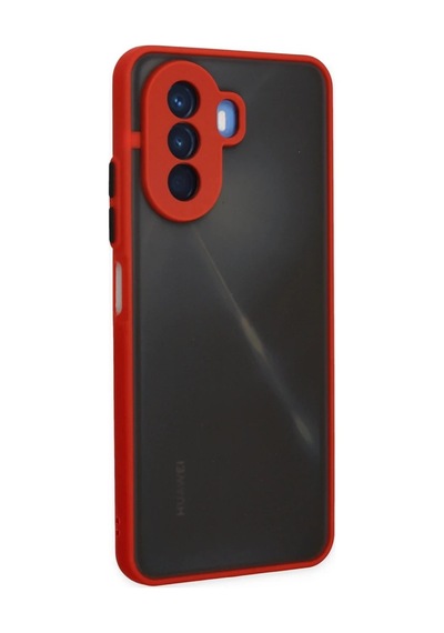 Huawei Nova Y70 Kılıf Montreal Silikon Kapak - Kırmızı 0.2M-Çok Renkli