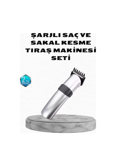 Profesyonel Şarjlı Saç Ve Sakal Kesme Makinesi Paslanmaz Çelik Bıçaklı, Ergonomik Ve Sessiz Motorlu Diğer