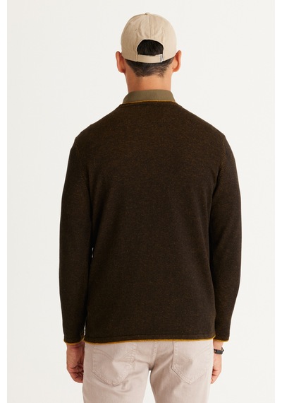 AC&Co / Altınyıldız Classics Erkek Sıyah-hardal Standart Fit Normal Kesim Bisiklet Yaka Pamuklu Triko Kazak Siyah - Hardal AC&Co / Altınyıldız Classics Erkek Sıyah-hardal Standart Fit Normal Kesim Bisiklet Yaka Pamuklu Triko Kazak Siyah - Hardal