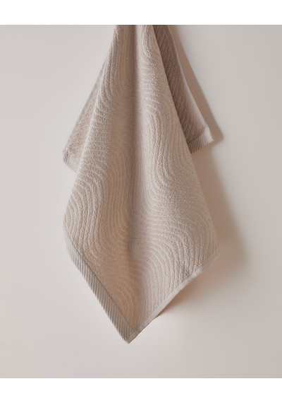 English Home Wave Pamuk Yüz Havlusu 50x70 Cm Açık Bej Açık Bej