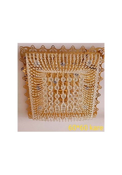Hanedan 60x60 Kare Avize Altın Altın