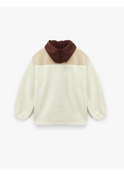Koton Kapüşonlu Renk Bloklu Cep Detaylı Çıtçıt Düğmeli Oversize Peluş Ceket Ekru 6wal10124ık Koton Kapüşonlu Renk Bloklu Cep Detaylı Çıtçıt Düğmeli Oversize Peluş Ceket Ekru 6wal10124ık