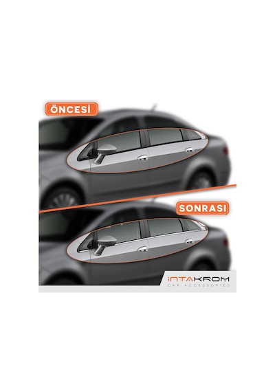 intakrom Fiat Linea Krom Cam Çıtası 8 Parça 2007-2011