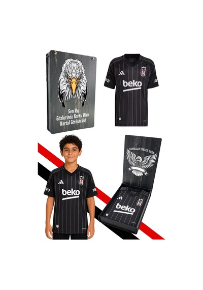 Adidas Bjk A Jsy Y Genç/çocuk Beşiktaş 2023/2024 Forması Uv Kutu Siyah Uv
