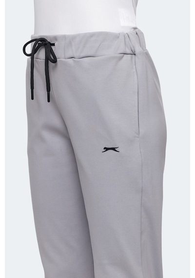 Slazenger Veteran 2 Li Set Kadın Cepli Eşofman Altı Gri - Kırmızı