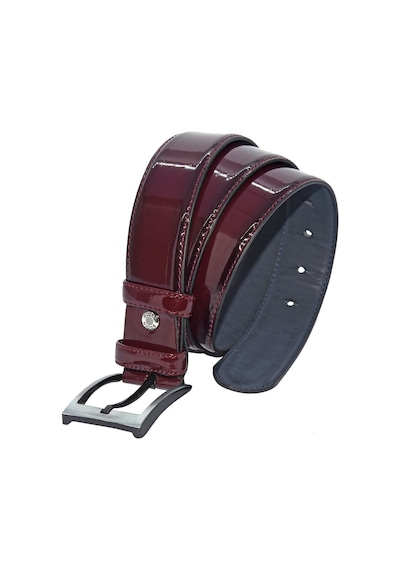 Süzer Deri 4 Cm. Klasik Suni Deri Rugan Kemer Bordo Bordo