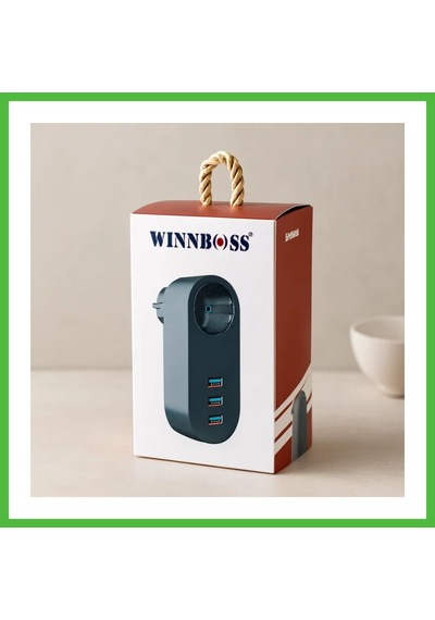 Vaveni Termal Akım Korumalı Duvar Priz 1+3 Usb 2500w 10a Arz עם Usb