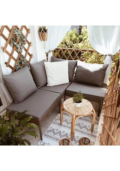 Limni Home Mini Multilounge Bahçe Ve Balkon Mobilyası Gri Çok Renkli