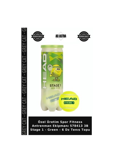 Özel Üretim Spor Fitness Antrenman Ekipmanı 578413 3b Stage 1 - Green - 6 Dz Tenıs Topu