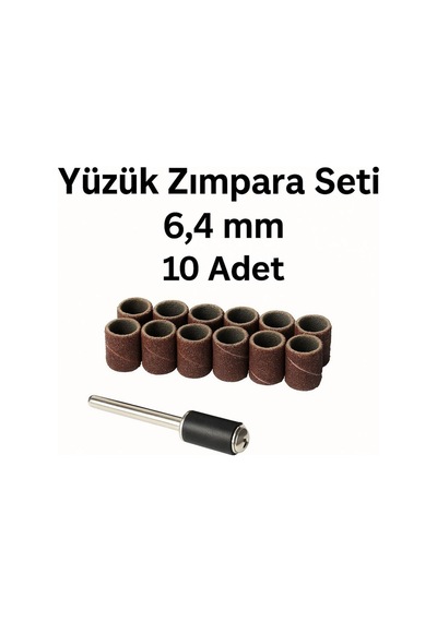 Merttools Yüzük Zımpara Seti 6,4 Mm 10 Adet Mandrelli