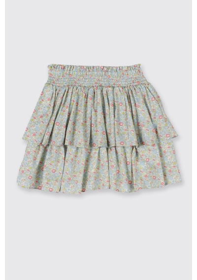Panço Liberty Kumaş Çiçek Desenli Kız Çocuk Etek 5611gk13003 Yeşil