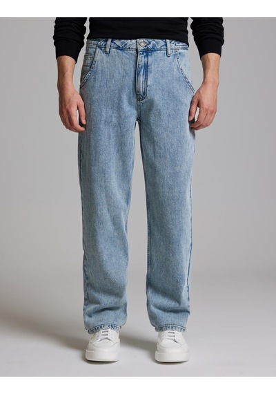 Pierre Cardin Mavi %100 Pamuk Relax Fit Rahat Kesim Erkek Jean Pantolon 50332747-vr036