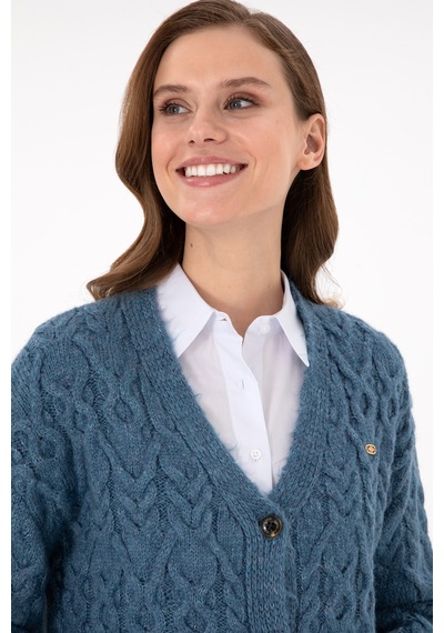 U.s. Polo Assn. Kadın Koyu Mavi Hırka Triko 50293020-vr032 Koyu Mavi