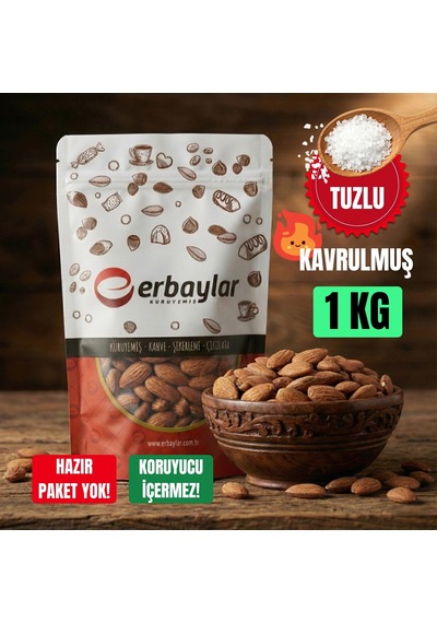 Erbaylar Badem İçi İthal Kavrulmuş Tuzlu - 1 Kg