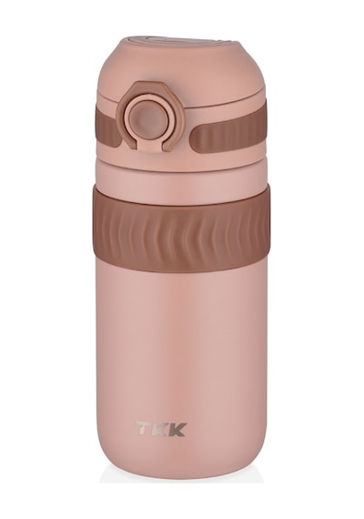 Tkk 450 Ml Pembe Çocuk Ve Yetişkin Paslanmaz Çelik Termos Matara - Kahve Termosu