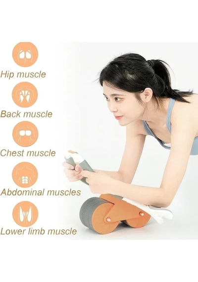 Ultimate Sup, Abs Tekerlekli Silindir, Abs Egzersizi, Silindirli Egzersiz, Fitness Ekipmanı 5468 Çok Renkli