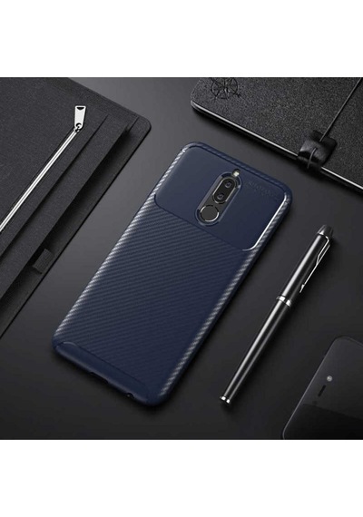 Huawei Mate 10 Lite Kılıf Zore Negro Silikon Kapak Lacivert
