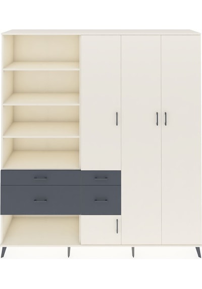 Hyperion Dolap 14 Raflı 4 Çekmeceli 4 Kapaklı 220x44x243 Aytaşı-aytaşı/antrasit Aytası/antrasıt Hyperion Dolap 14 Raflı 4 Çekmeceli 4 Kapaklı 220x44x243 Aytaşı-aytaşı/antrasit Aytası/antrasıt