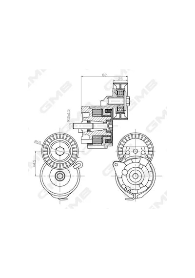 V Kayış Gergi Rulmanı - Alfa Romeo Giulietta, 159, Mito, Spider, Brera, Ducato, 500, Grande Punto, Punto, Doblo, Freemont, Bravo, Stilo, Croma, Sedic
