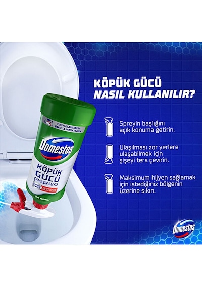Domestos Köpük Gücü Köpük Çamaşır Suyu Çam Ferahlığı 450 Ml X3 Diğer