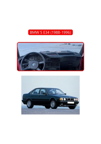 Bmw 5 E34 1988-1996torpido Koruma Halısı Kırmızı Kenar