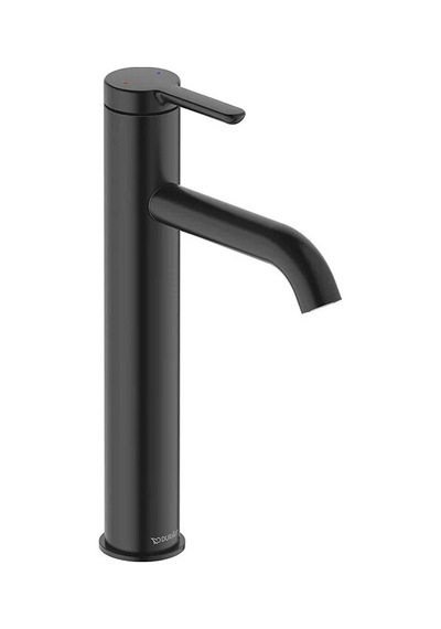 Duravit C.1 Tezgah Üstü Lavabo Bataryası L Boy Mat Siyah, C11030002046 Siyah