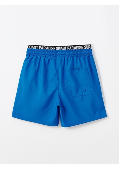 Lcw Swımwear Mavi Kısa Boy Baskılı Erkek Deniz Şortu