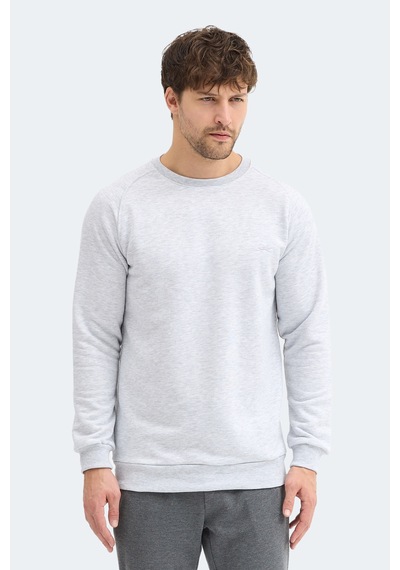 Slazenger Nadav Erkek Taş Gri Sweatshırt Taş Gri